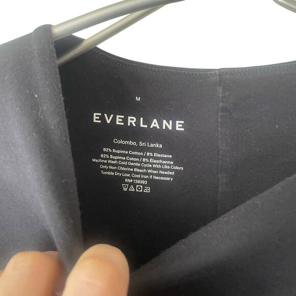 Everlane Black Short Sleeve Bodysuit Size Medium - Picture 3 of 7
